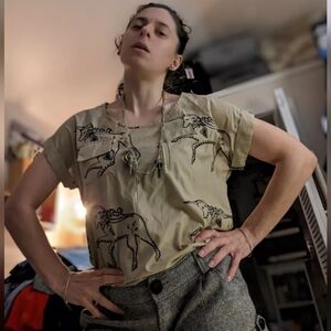 Snoozer Loser NY "Narnia Folk Unicorn" 🦄 Top~ (Size M/Medium)~ Vintage RARE